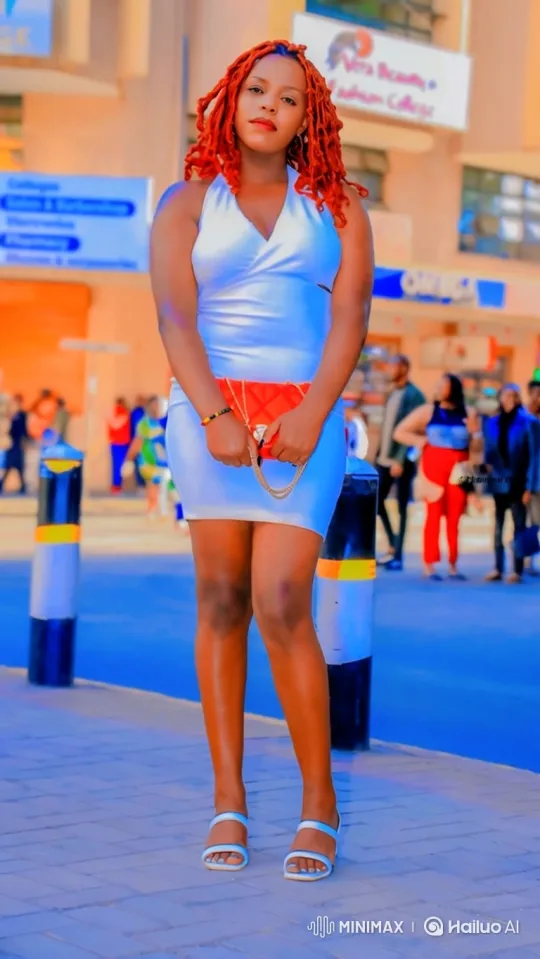 Confident Woman on Sidewalk: Tracking Shot with City Background – AI Generated Video | Hailuo AI
