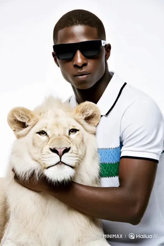 Rare White Lion: Majestic Creature of the Wild – AI Generated Video | Hailuo AI