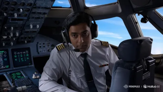 Commercial Pilot Announces 'Jamalpur 80 Taka' in Cockpit – AI Generated Video | Hailuo AI