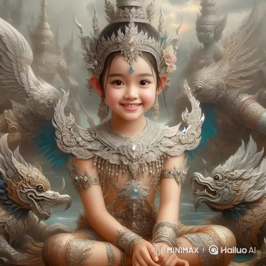 Young Girl in Mythical Setting with Dynamic Camera Movement – AI Generated Video | Hailuo AI