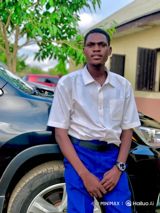 Young Man Smiles Gently Against Vehicle – AI Generated Video | Hailuo AI