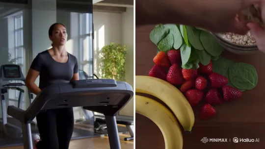 Exercise and Nutrition: Parallel Paths to a Healthy Life – AI Generated Video | Hailuo AI