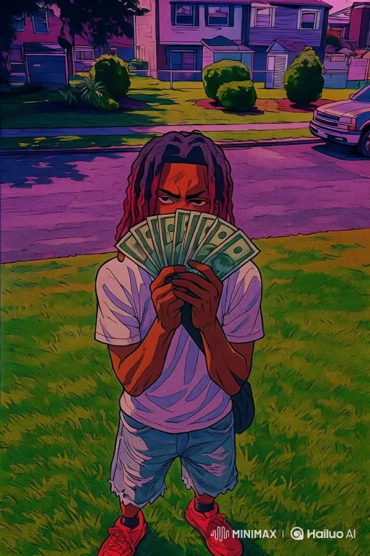 Young Man Flaunts Money with Skilled Shuffling and Confident Pose – AI Generated Video | Hailuo AI