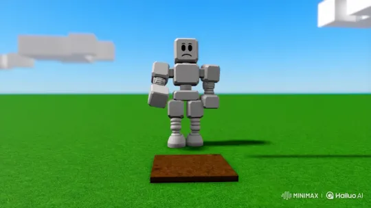 Roblox Character Grows Giant Beanstalk Quickly – AI Generated Video | Hailuo AI