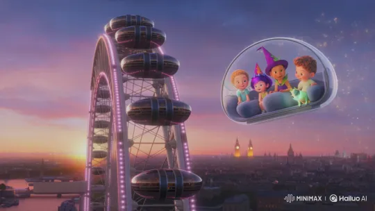 Magical London Eye Adventure with Enchanted Children – AI Generated Video | Hailuo AI