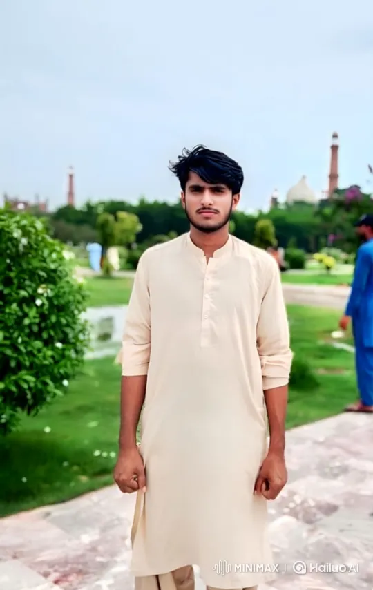 Young Man in Park with Soft Smile and Gentle Breeze – AI Generated Video | Hailuo AI
