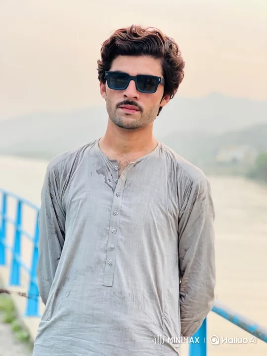 Young Man in Serene Landscape with Gentle Breeze – AI Generated Video | Hailuo AI