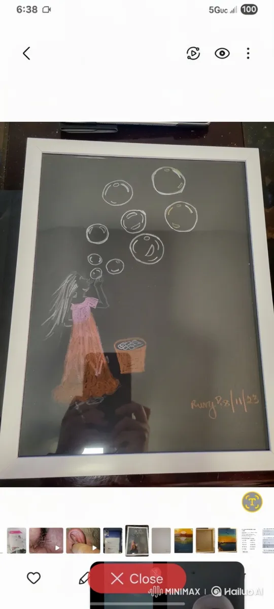 Animated Chalk Girl Dances and Blows Bubbles – AI Generated Video | Hailuo AI