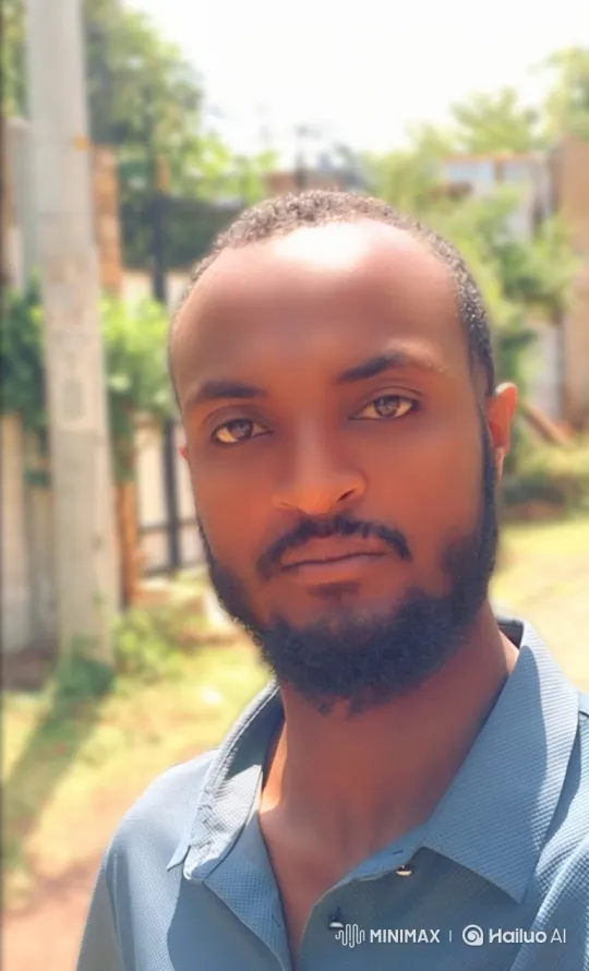 Man in Blue Shirt Tracks with Camera in Garden – AI Generated Video | Hailuo AI