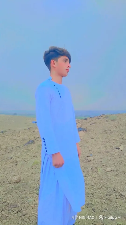Contemplative Young Man in a Barren Landscape – AI Generated Video | Hailuo AI
