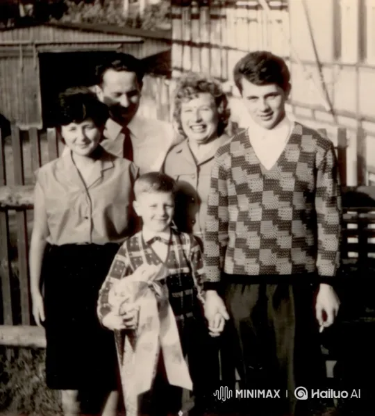 Vintage Family Portrait Comes Alive in Animated Memory – AI Generated Video | Hailuo AI