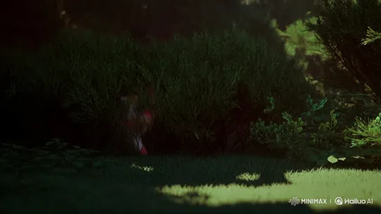 Colorful Cat Gracefully Enters Sunny Forest Clearing – AI Generated Video | Hailuo AI
