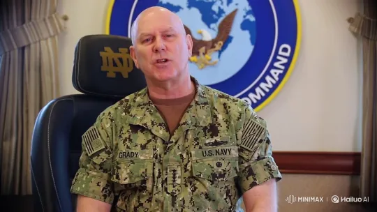 Navy Man's Emotional Breakdown and Clothing Change – AI Generated Video | Hailuo AI