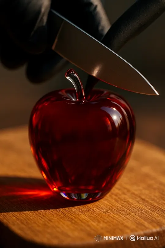 Apple Slicing with Dramatic Precision and Anticipation – AI Generated Video | Hailuo AI