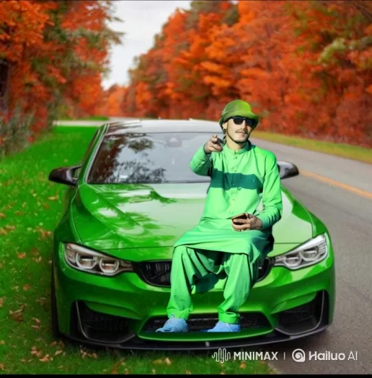 Man Trades Sports Car for G-Class SUV on Autumn Road – AI Generated Video | Hailuo AI