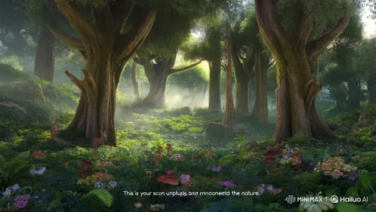 Hidden Forest Valley: Dawn to Dusk Time-Lapse with Wildlife and Fireflies – AI Generated Video | Hailuo AI