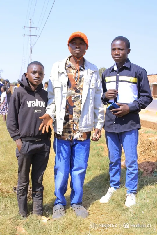 Three Men Walk Across a Field in Sync – AI Generated Video | Hailuo AI