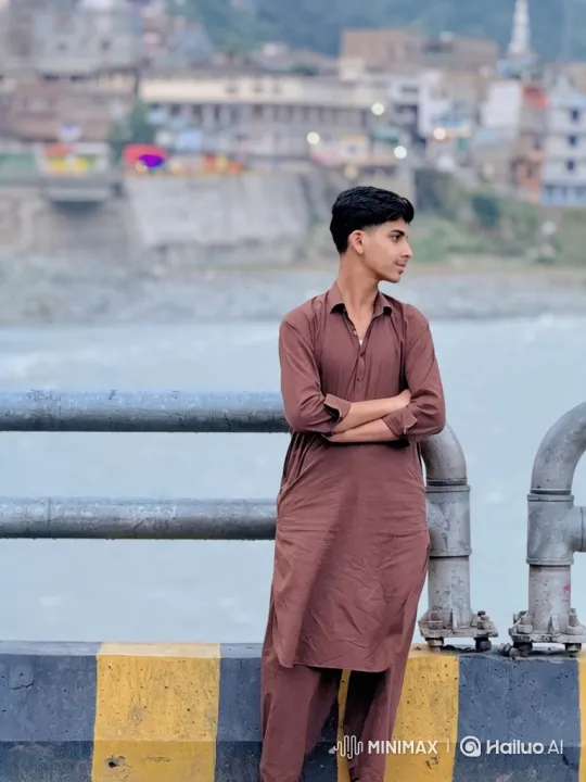 Young Man Contemplates by River on Overcast Day – AI Generated Video | Hailuo AI