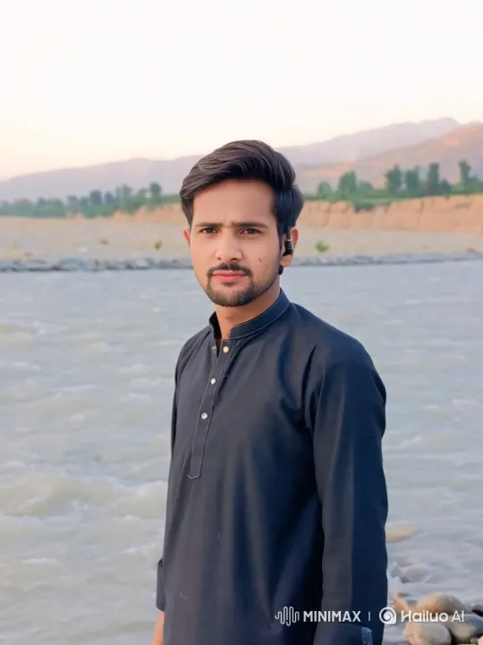 Man Stares Calmly as River Flows in Dynamic Camera Shot – AI Generated Video | Hailuo AI