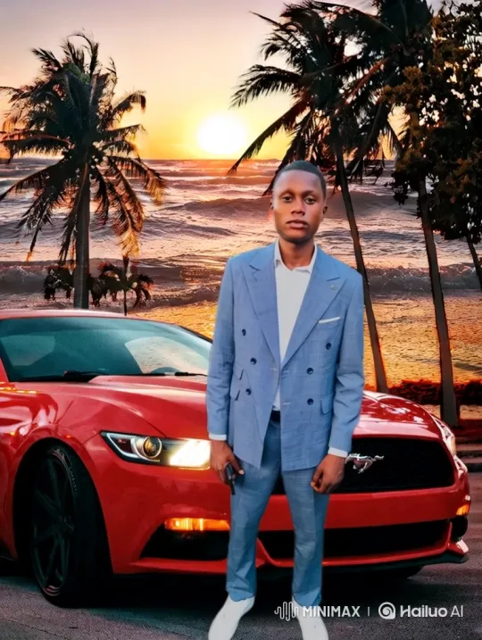 Young Man Enters Red Sports Car at Sunset – AI Generated Video | Hailuo AI