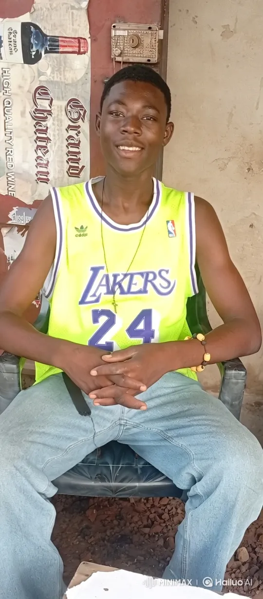 Young Black Man in Lakers Jersey Smiles Gently – AI Generated Video | Hailuo AI