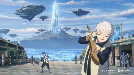 Gifted Musician Battles in a Floating Sky-World – AI Generated Video | Hailuo AI