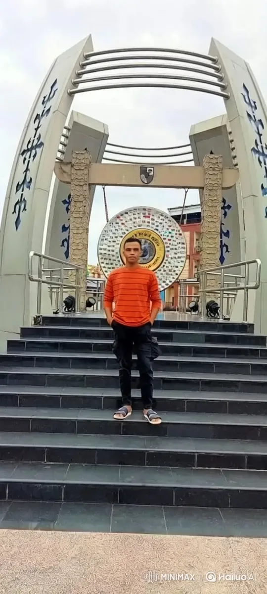 Satellite Zoom to Man Before World Peace Gong – AI Generated Video | Hailuo AI