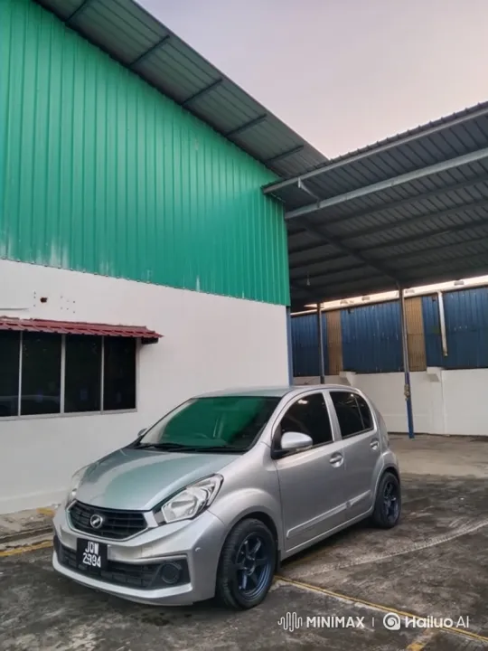 Silver Hatchback Demonstrates Air Suspension Lowering – AI Generated Video | Hailuo AI