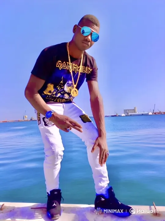 Confident Young Man Poses on Pier in Stylish Outfit – AI Generated Video | Hailuo AI