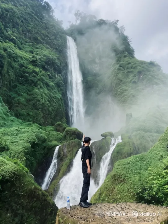 Panoramic Journey from Waterfall to Earth Orbit in 8K – AI Generated Video | Hailuo AI