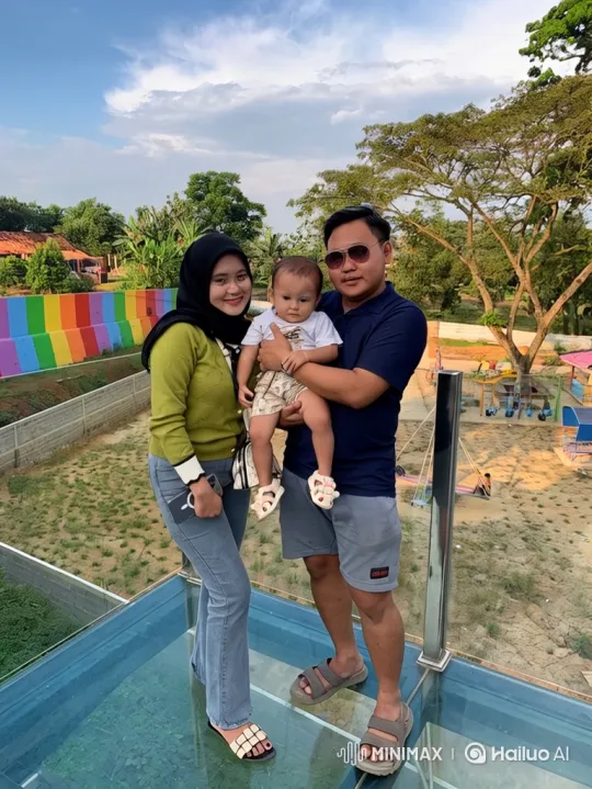 Family on Skywalk to Earth from Space Panorama – AI Generated Video | Hailuo AI
