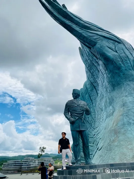 Epic Cinematic Zoom-Out from Statue to Earth in Space – AI Generated Video | Hailuo AI