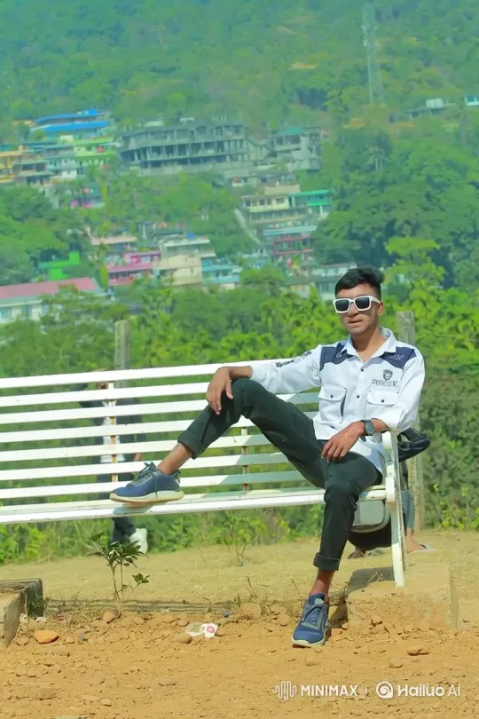 Young Man Prepares to Board Helicopter in Scenic Setting – AI Generated Video | Hailuo AI