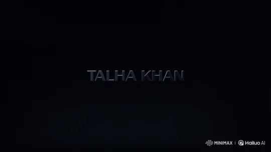Title Reveal: Talha Khan with Metallic Glint – AI Generated Video | Hailuo AI