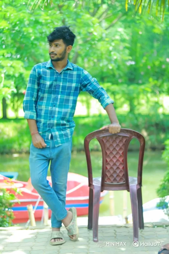 Young Man at Patio and Outdoor Market Before Departing in Car – AI Generated Video | Hailuo AI