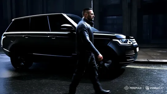 London Gangster Commands Attention in Dramatic Tracking Shot – AI Generated Video | Hailuo AI