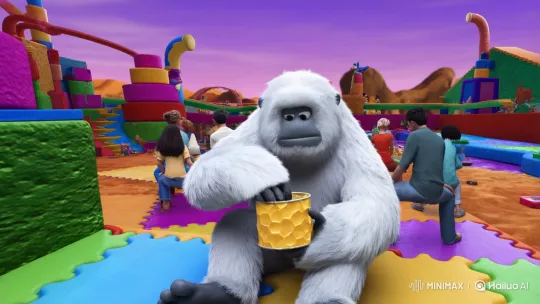 Yeti Survives Squid Game's Honeycomb Challenge, Finds Another – AI Generated Video | Hailuo AI