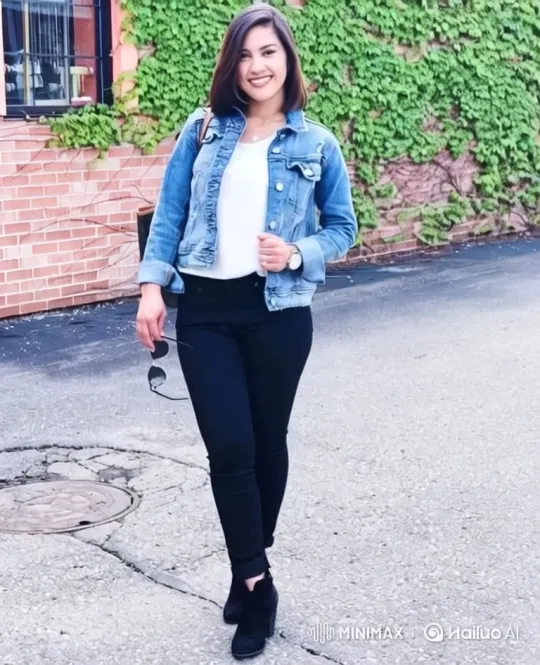 Woman Walks Down Street in Stylish Outfit – AI Generated Video | Hailuo AI