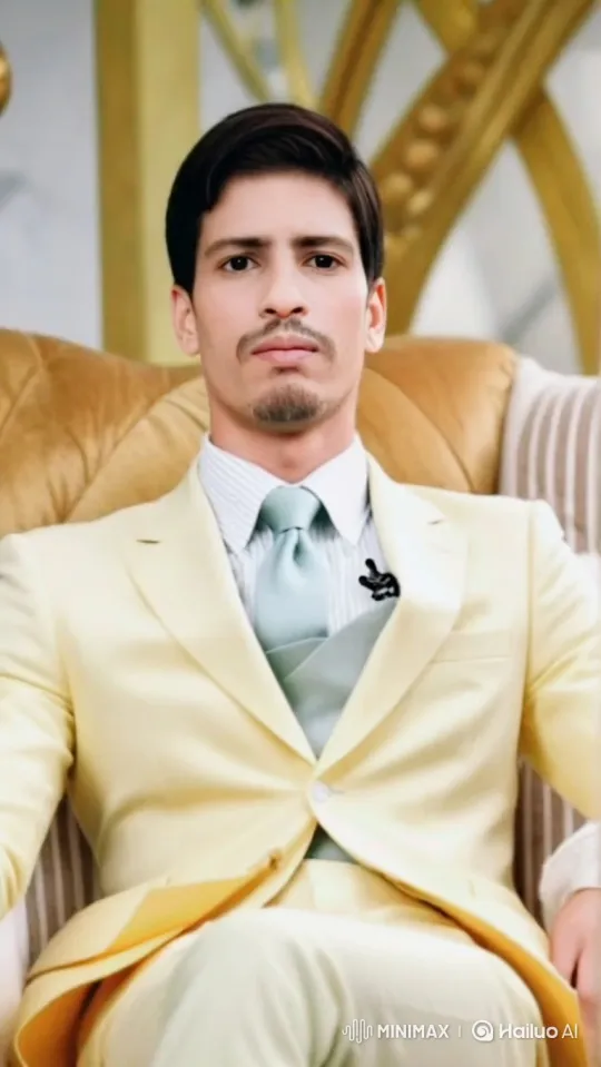 Young Man Transforms from Golden Chair to Driving Classic Car – AI Generated Video | Hailuo AI