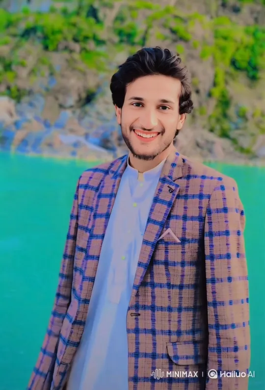 Serene Portrait of a Young Man at Turquoise Lake – AI Generated Video | Hailuo AI