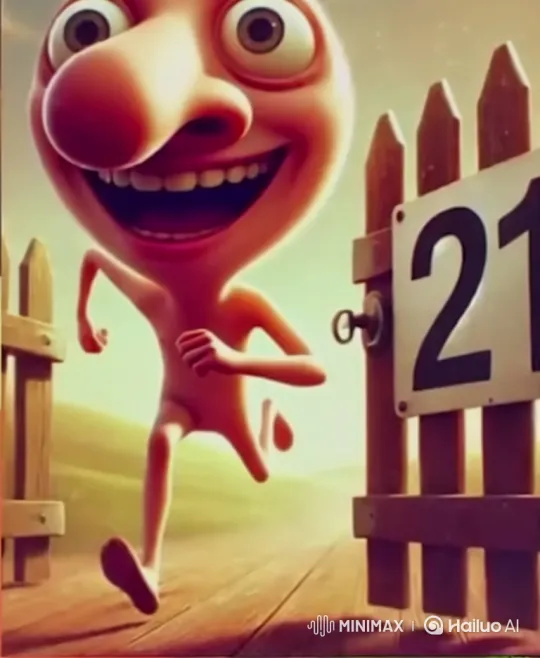 Stylized Character Runs with Joyful Expression – AI Generated Video | Hailuo AI