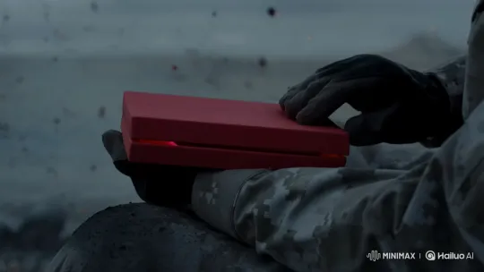 Soldier Discovers iPhone with Holographic Enemy Map – AI Generated Video | Hailuo AI