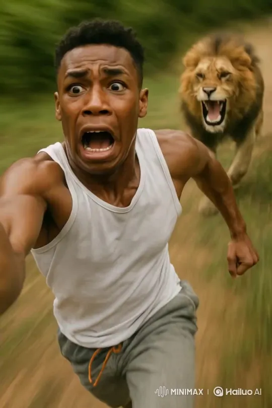 Facing Fear: A Personal Encounter with a Lion – AI Generated Video | Hailuo AI