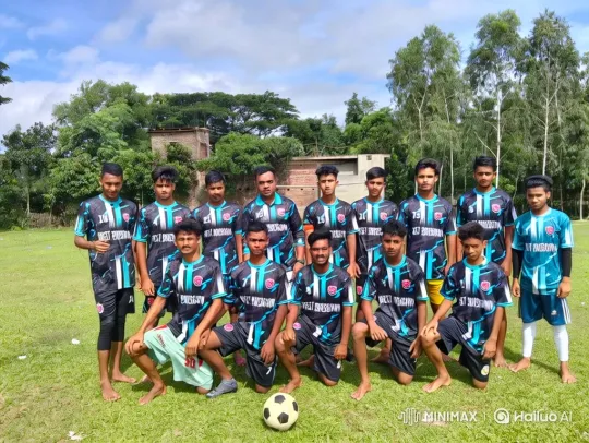 Youth Football Team Poses and Interacts Casually – AI Generated Video | Hailuo AI