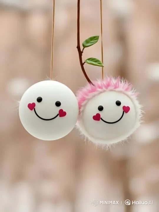 Adorable Swinging Ornaments in Gentle Breeze – AI Generated Video | Hailuo AI