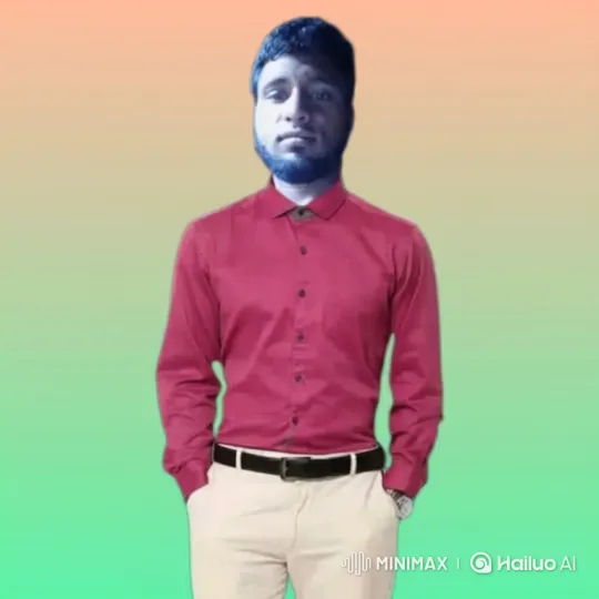 Young Man Stands Calmly in Graded Background – AI Generated Video | Hailuo AI