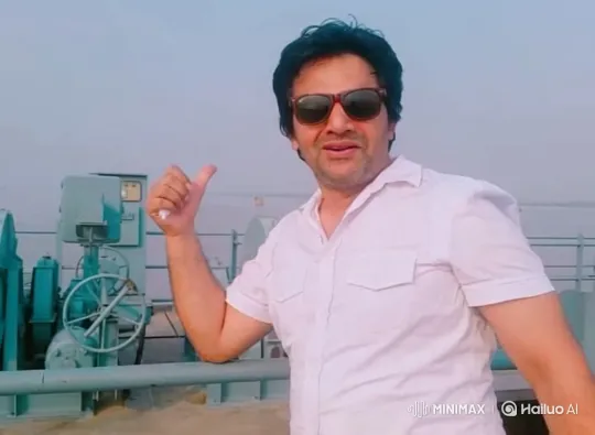 Man with Thumbs-Up on Dam or Pier – AI Generated Video | Hailuo AI
