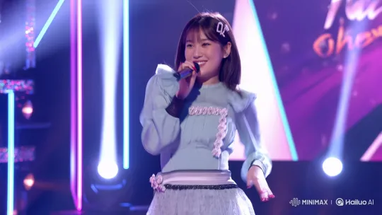 SM Trainee Kim Minyoung Shines on 'The Next One' Stage – AI Generated Video | Hailuo AI