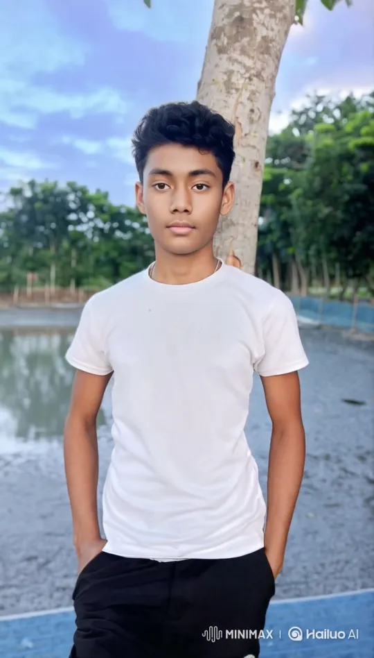 Golden Hour Serenity: Young Man by a Tranquil Pond – AI Generated Video | Hailuo AI