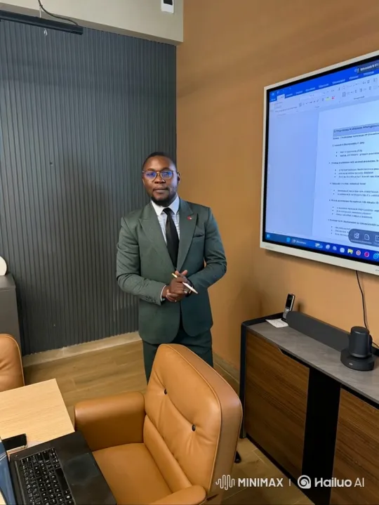 Professional Man Delivers Calm Office Presentation – AI Generated Video | Hailuo AI